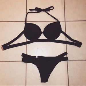 VS black strappy bikini top
